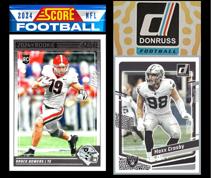 2024 SCORE NFL Las Vegas Raiders Team Set 310 Brock Bowers Maxx Crosby + 2023 Donruss