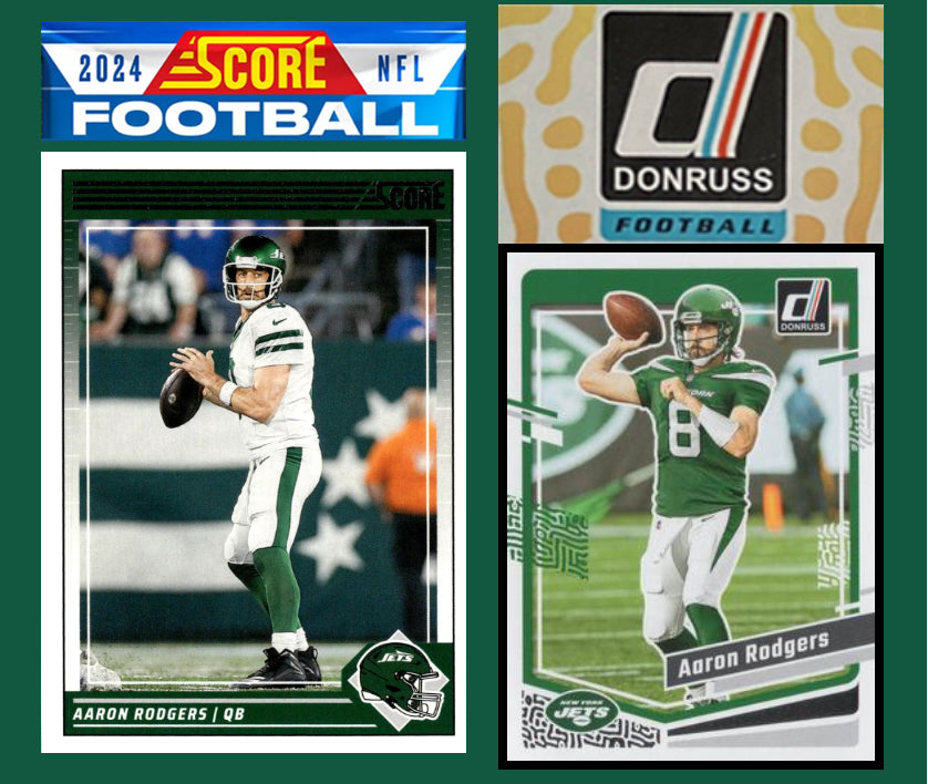 2024 SCORE NFL New York Jets Team Set Aaron Rodgers Breece Hall + 2023 Donruss