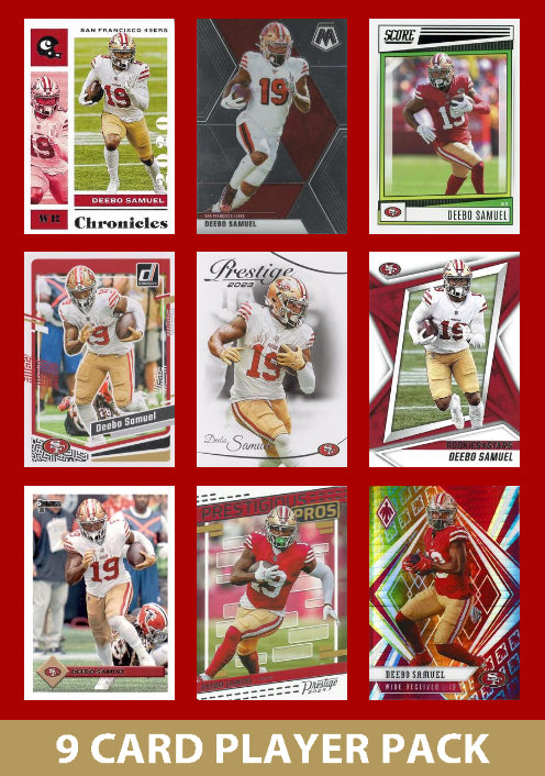 Deebo Samuel 9 Card Player Pack 2023 Donruss Panini Score San Francisco 49ers