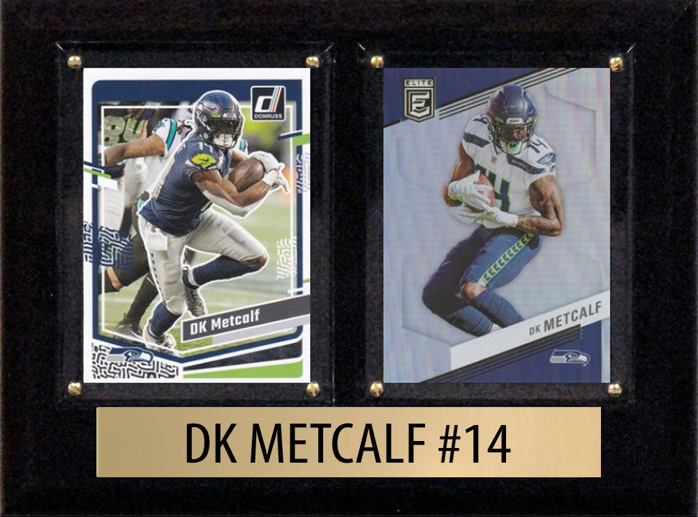 DK Metcalf Score Donruss 2022 2021  2 Card 6" x 8" Plaque Seattle Seahawks