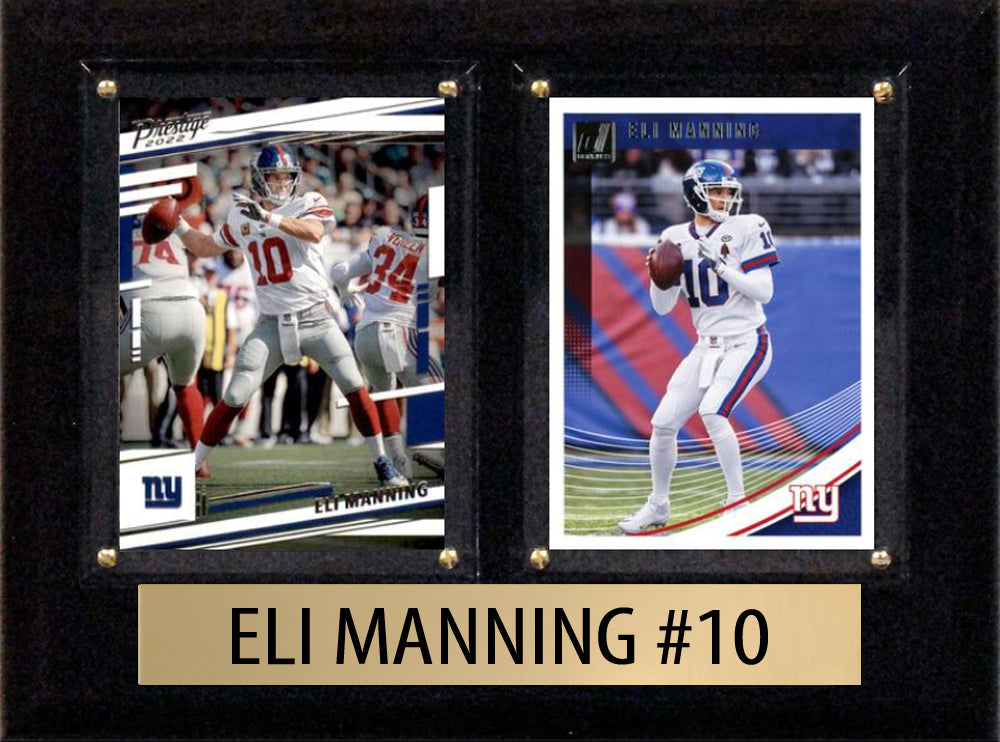 Eli Manning Score Donruss 2023 2024  2 Card 6" x 8" Plaque New York Giants