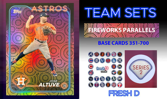 2024 Topps Series 2 Fireworks Holiday Team Set New York Mets Alvarez Baty