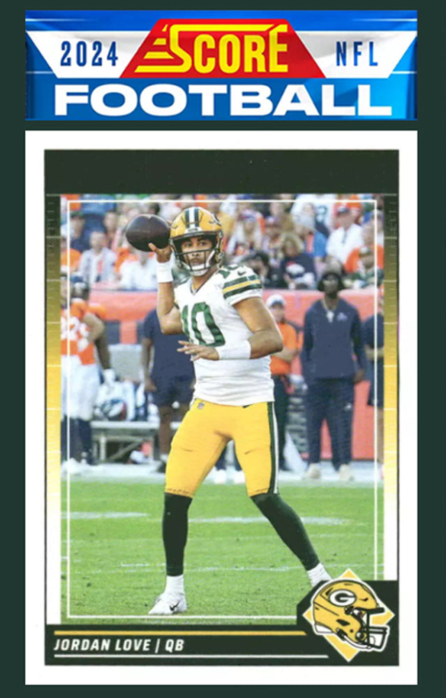 2024 SCORE NFL Green Bay Packers Team Set Jordan Love  + 20 Card Pack Brett Favre