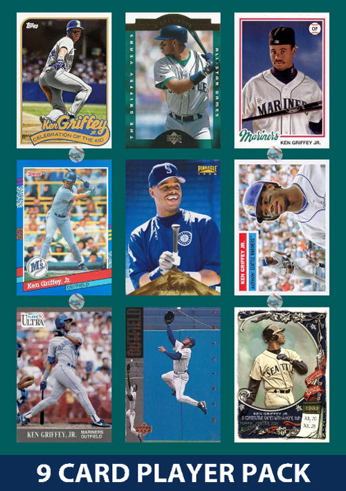 Ken Griffey Jr Seattle Mariners 9 Card Legend Pack Topps Bowman