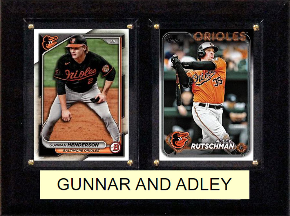 Gunnar Henderson Adley Rutschman Baltimore Orioles 2024 Topps Bowman Plaque