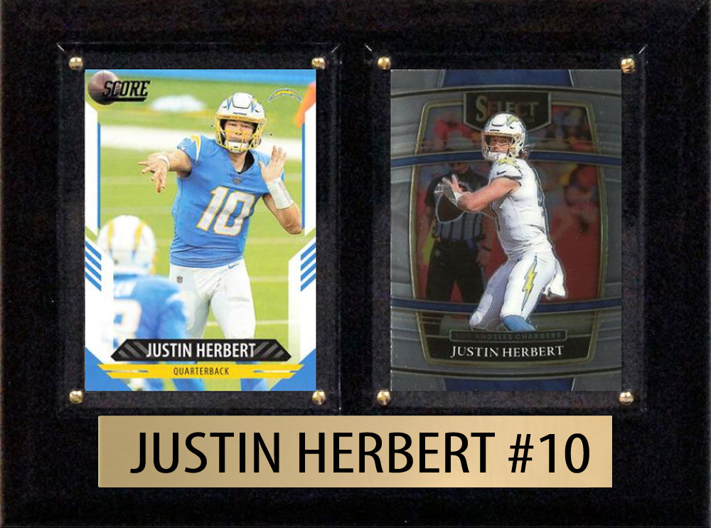 Justin Herbert  2024 2023 Donruss Score Panini Card Plaque 6x8 LA Chargers