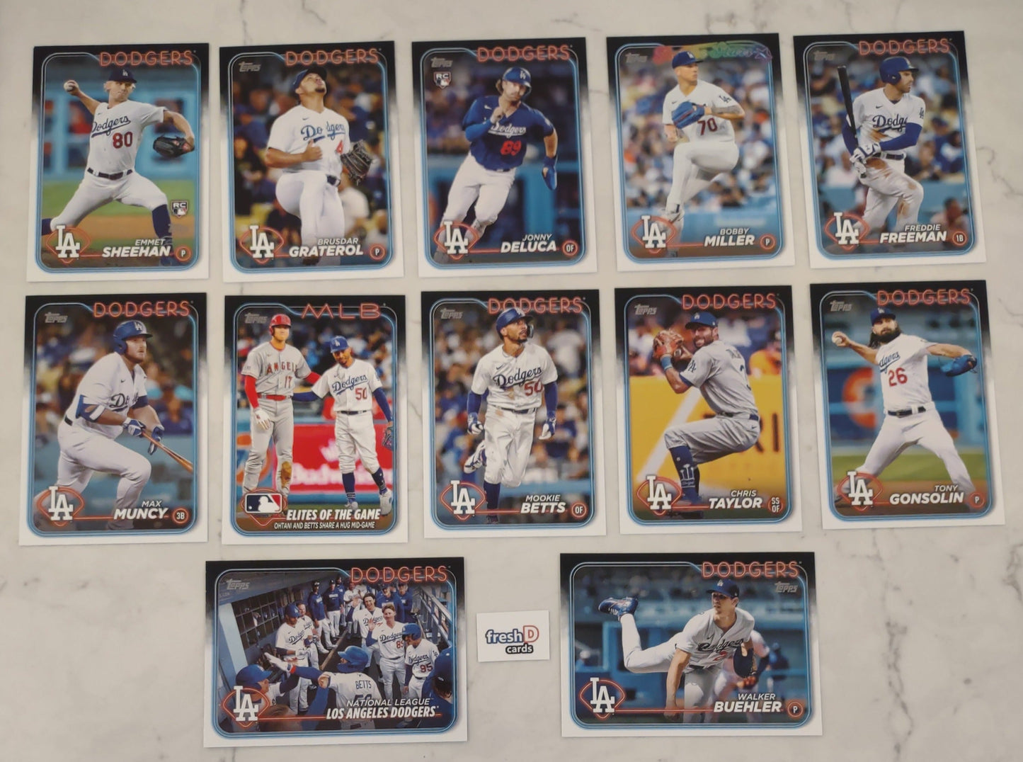 2024 Topps Series 1 Team Set LA Dodgers Mookie Betts Freeman Ohtani