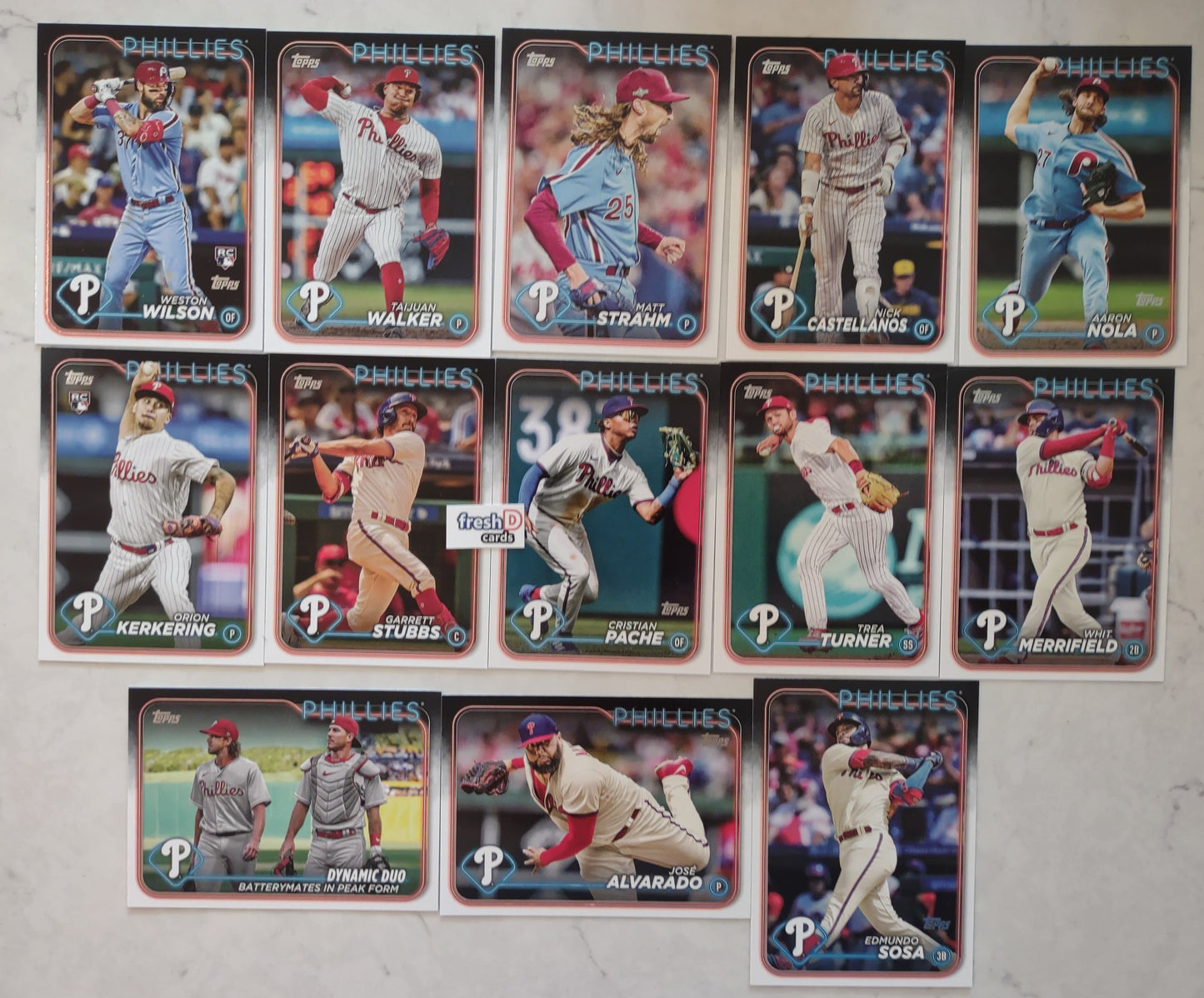 2024 Topps Series 2 Team Set Philadelphia Phillies Nola Turner