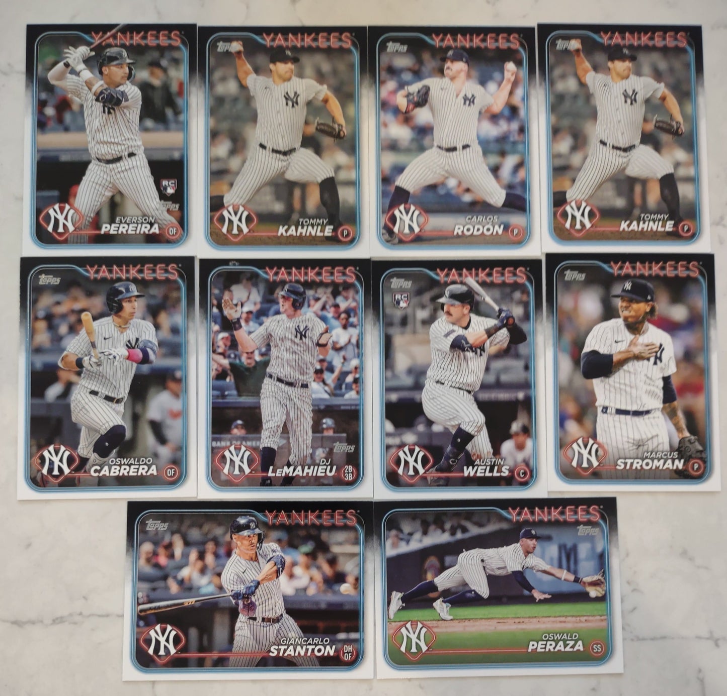 2024 Topps Series 2 Team Set New York Yankees  Austin Wells RC