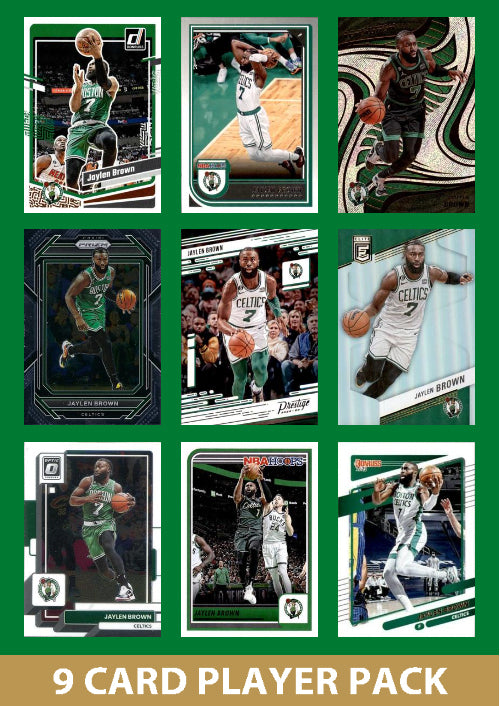 Jaylen Brown 9 Card Player Pack 2023-24 Hoops Donruss Panini Boston Celtics