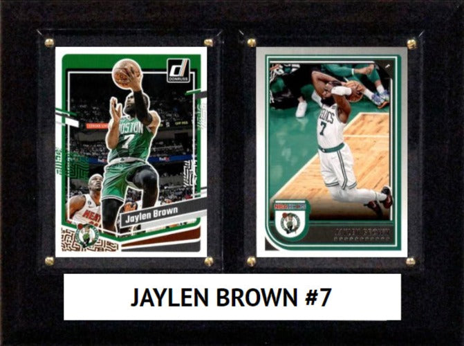 Jaylen Brown #7 Boston Celtics 2023 2024 Donruss Hoops Card Plaque 6x8