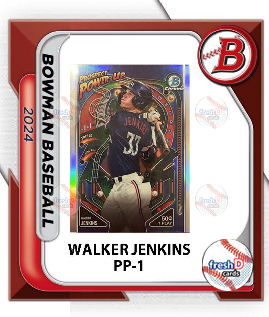 2024 Bowman Chrome Prospect Power Up Walker Jenkins Minnesota Twins PP-1