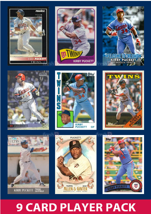 Kirby Puckett Minnesota Twins 9 Card Legend Pack Topps Bowman