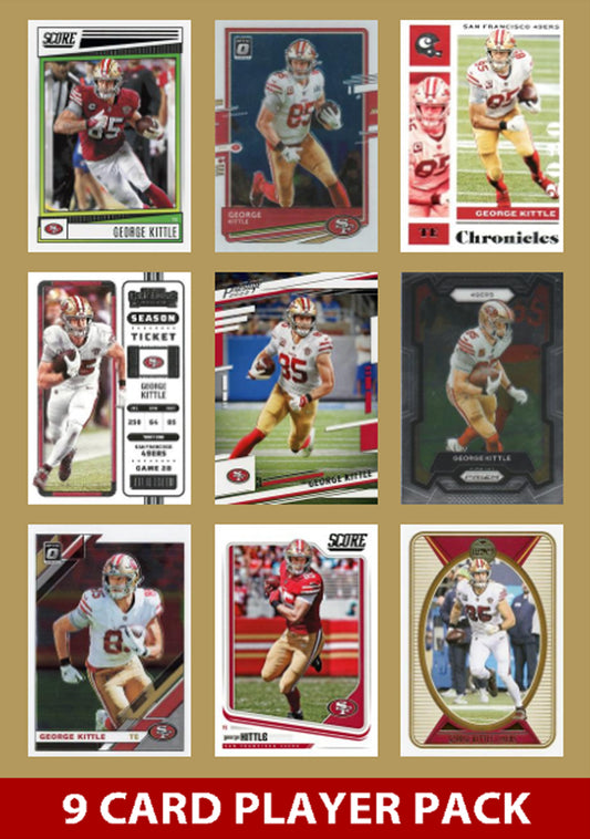 George Kittle 9 Card Player Pack 2023 Donruss Panini Score SF 49ers