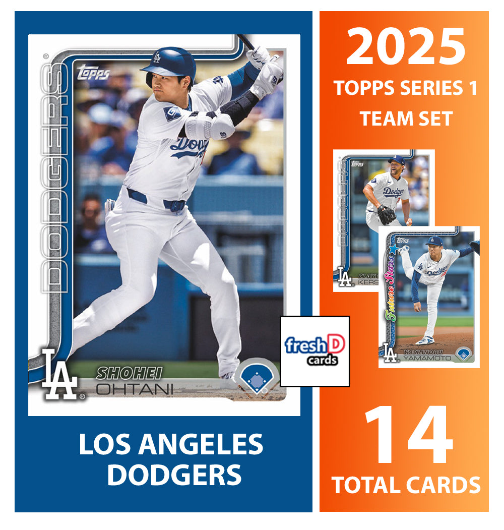 2025 Topps Series 1 Baseball Team Set 14 Cards LA Dodgers Shohei Ohtani Freeman