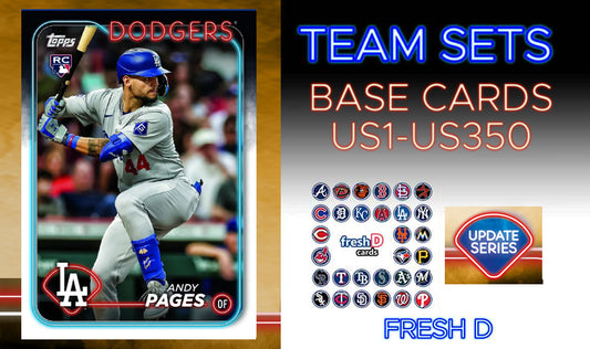 2024 Topps Update Team Set Los Angeles Dodgers Ohtani Yamamoto Andy Pages RC