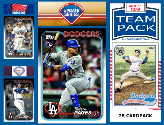 2024 Topps Update + Series 1 + 2 Team Set Los Angeles Dodgers Ohtani Yamamoto 25 Pack Sandy Koufax