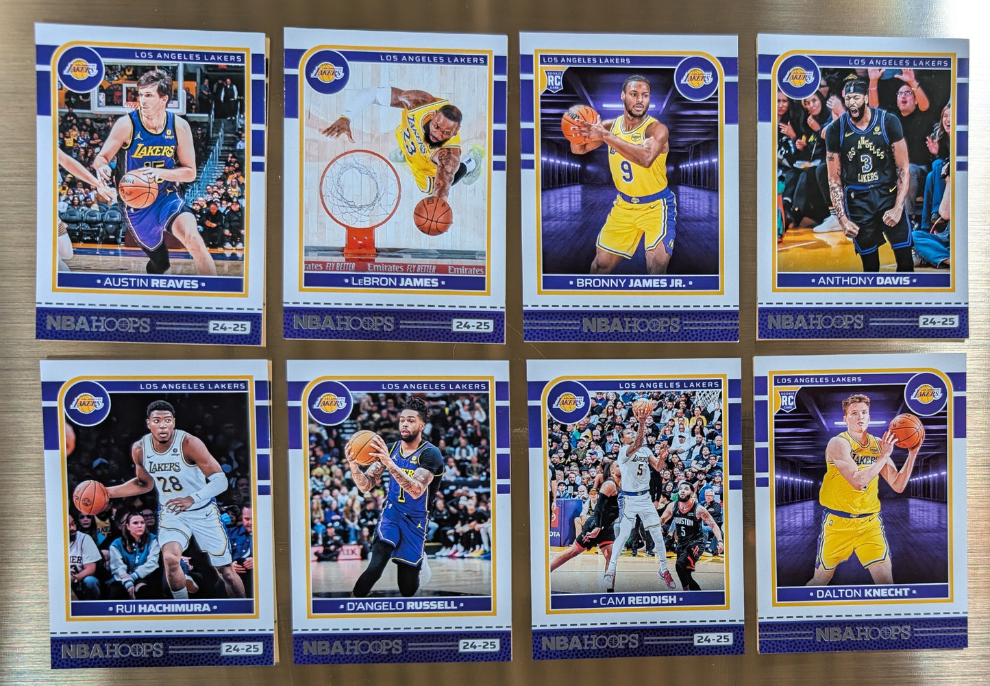 2024-25 NBA Hoops Factory Sealed Team Set LA Lakers Lebron James 280 Bronny James RC