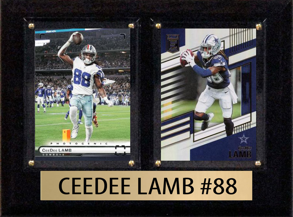 CeeDee Lamb Score Donruss 2022 2021  2 Card 6" x 8" Plaque Dallas Cowboys