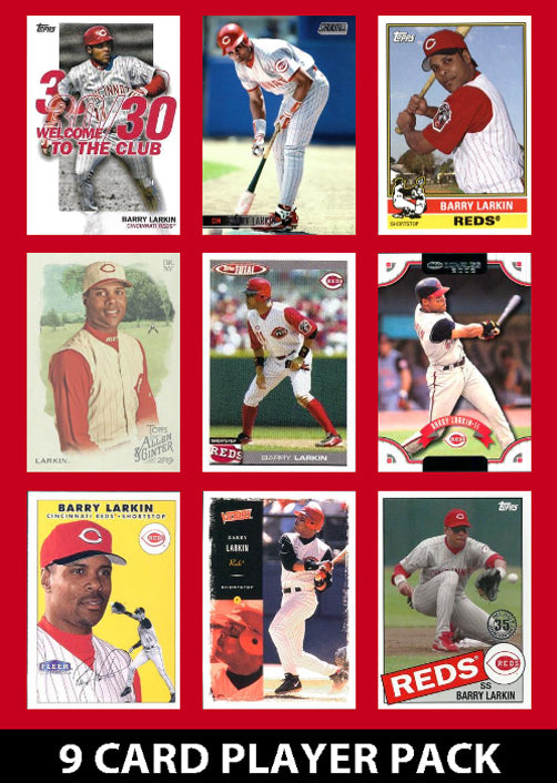 Barry Larkin Cincinnati Reds 9 Card Legend Pack Topps Bowman 2023 2024 1990s