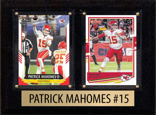 Patrick Mahomes Score Donruss 2023 2024  2 Card 6" x 8" Plaque Kansas City Chiefs