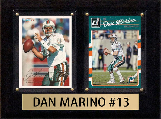 Dan Marino Score Donruss 2023 2024  2 Card 6" x 8" Plaque Miami Dolphins