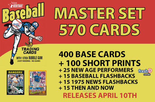 2024 Topps Heritage 1975 Master Set 570 Cards Elly De La Cruz Jasson Dominguez PRESALE