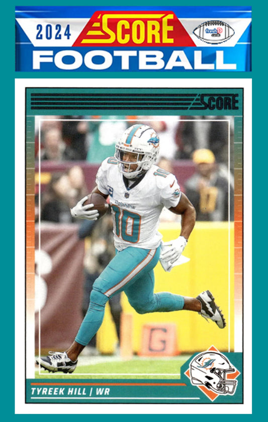 2024 SCORE NFL Miami Dolphins Team Set Tua Tyreek Hill Tua Tagovailoa