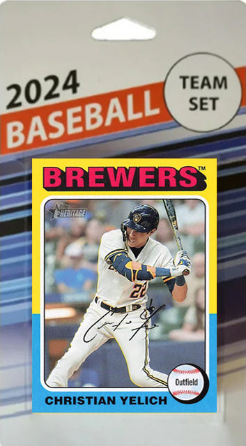 2024 Topps Heritage 1975 Team Set Milwaukee Brewers Frelick Yelich