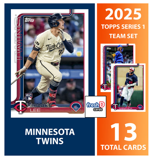 2025 Topps Series 1 Baseball Team Set 13 Cards Minnesota Twins Brooks Lee RC