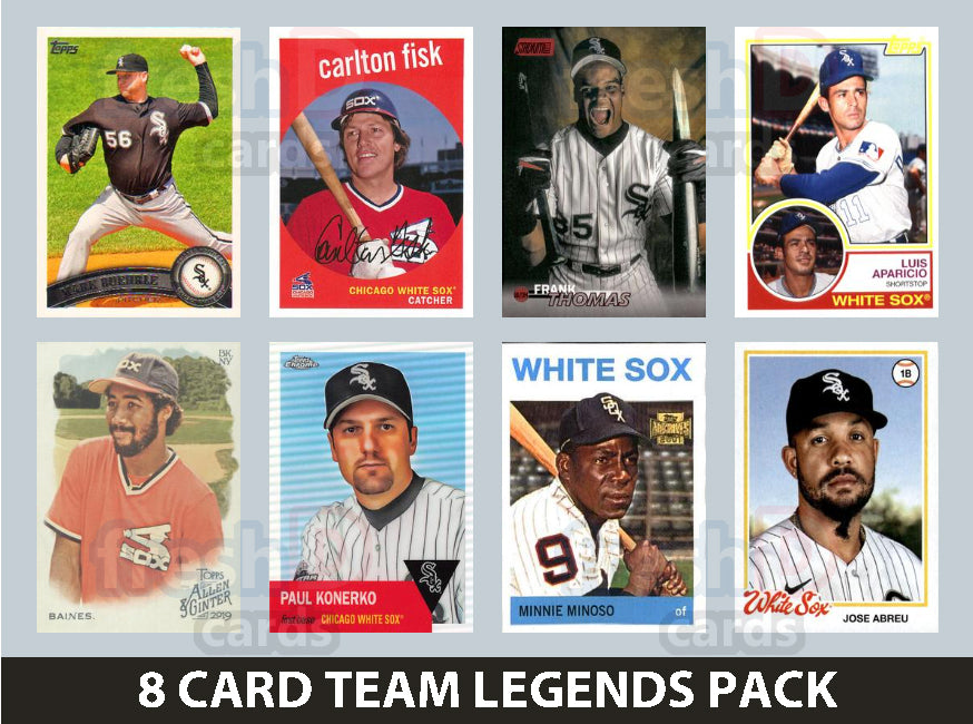 Chicago White Sox 8 Card Legends Pack 2023 Topps Bowman Frank Thomas Fisk