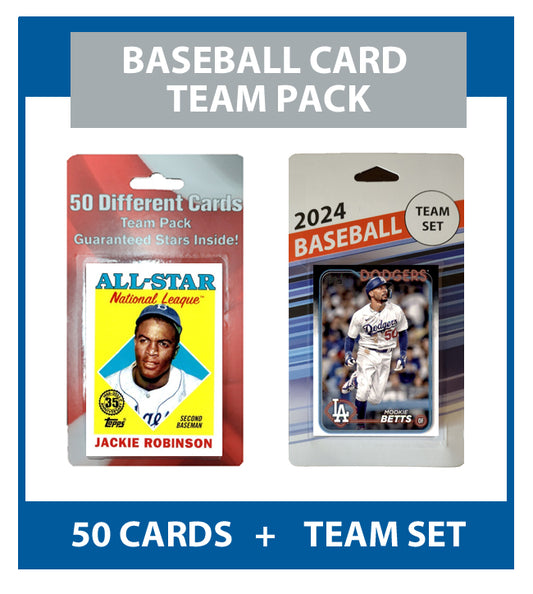 LA Dodgers Team Pack 50 Cards Jackie Robinson + 2024 Topps Team Set Betts