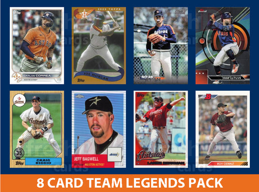 Houston Astros 8 Card Legends Pack 2023 Topps Bowman Nolan Ryan Altuve Bagwell