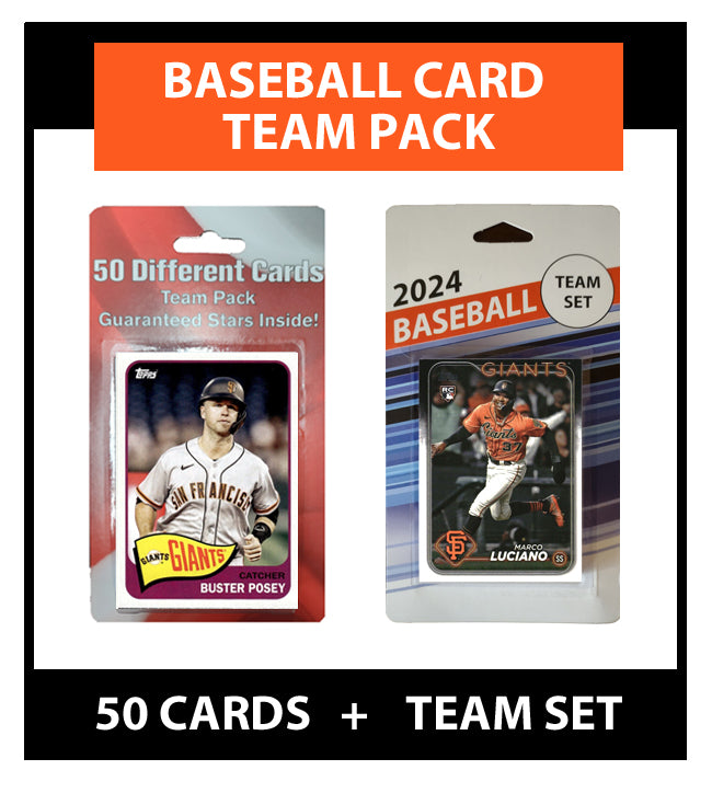 San Francisco Giants Team Pack 50 Cards Posey + 2024 Topps Team Set Luciano