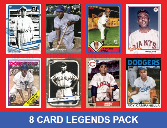 Negro League Legends 8 Card MLB  Pack 2024 2023 Topps Bowman Paige Josh Gibson