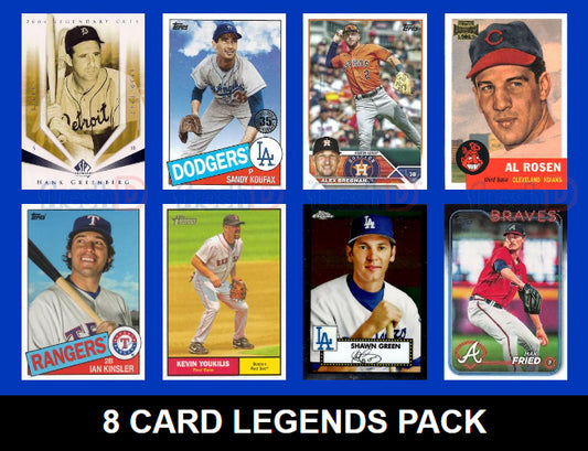 Jewish Legends 8 Card MLB  Pack 2024 2023 Topps Bowman Koufax Bregman Shawn Green