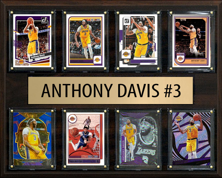 Anthony Davis 8 Card Plaque Donruss Hoops Fleer 2023 2024 Los Angeles Lakers