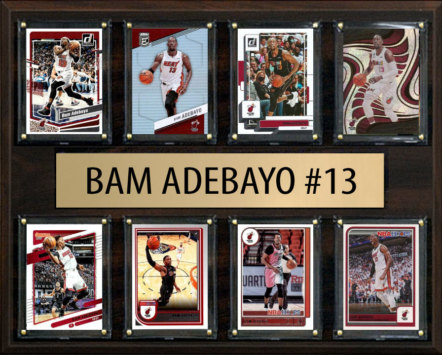 Bam Adebayo 8 Card Plaque Donruss Hoops Fleer 2023 2024 Miami Heat