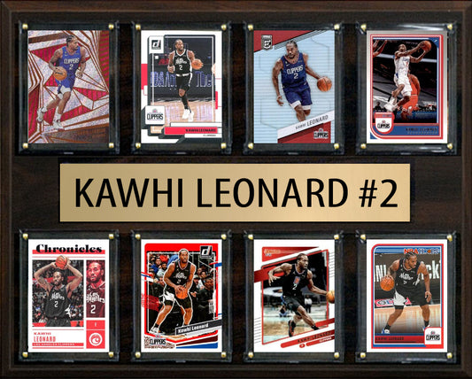 Kawhi Leonard 8 Card Plaque Donruss Hoops Fleer 2023 2024 Los Angeles Clippers