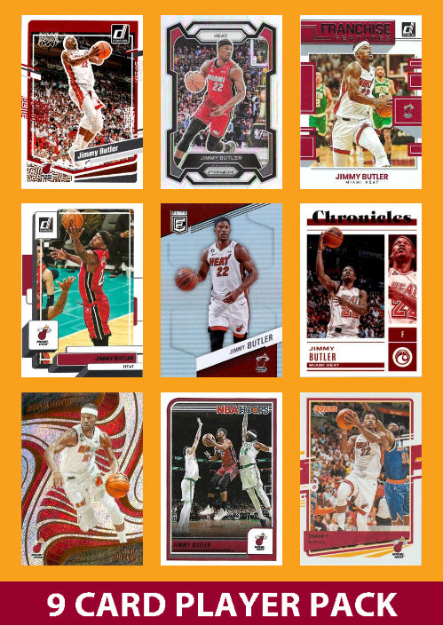 Jimmy Butler 9 Card Player Pack 2023-24 Hoops Donruss Panini Miami Heat