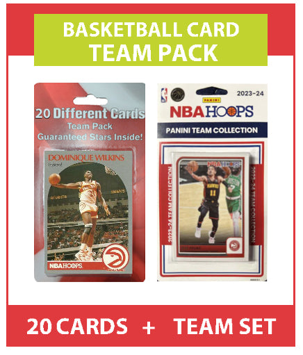 Atlanta Hawks 20 Cards Dominique Wilkins + 2023-24 HOOPS Team Set Trae Young