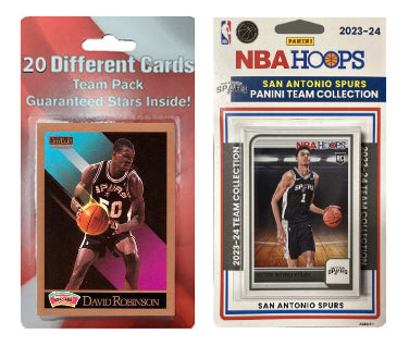 San Antonio Spurs Robinson 20 Cards + 2023-24 HOOPS Team Set Wembanyama