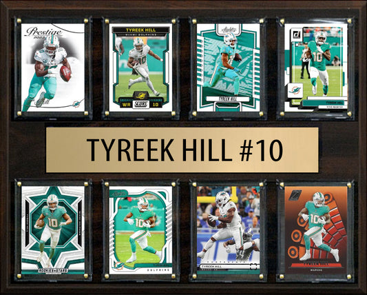 Tyreek Hill #10 8 Card Plaque Donruss Score Panini 2023 2024 Miami Dolphins