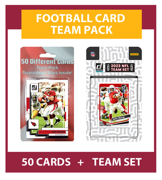 Arizona Cardinals Team Pack 50 Cards Kurt Warner + 2023 Donruss Team Set