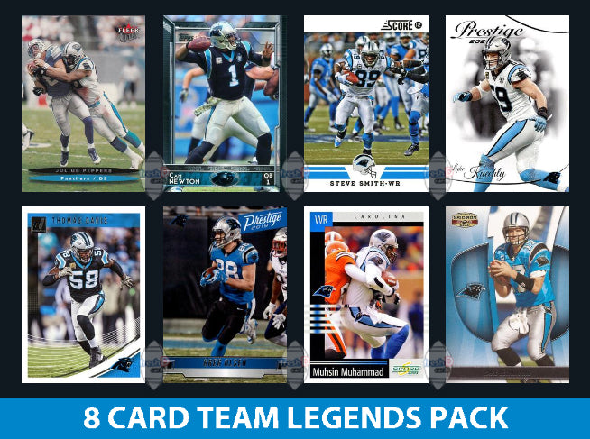 Carolina Panthers 8 Card Legends Pack Donruss Topps Panini Cam Newton Keuchly