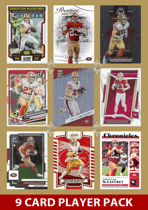 Christian McCaffrey 9 Card Player Pack 2023 Donruss Panini SF 49ers