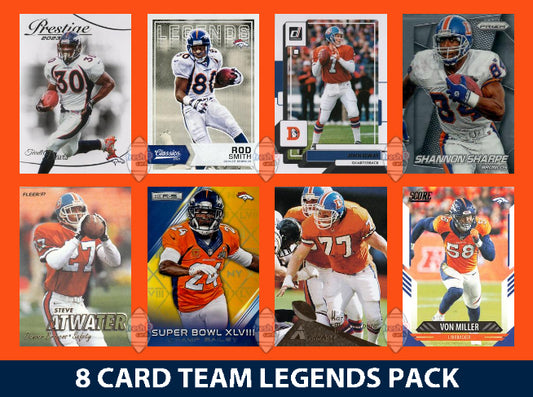 Denver Broncos 8 Card Legends Pack Donruss Topps Panini John Elway