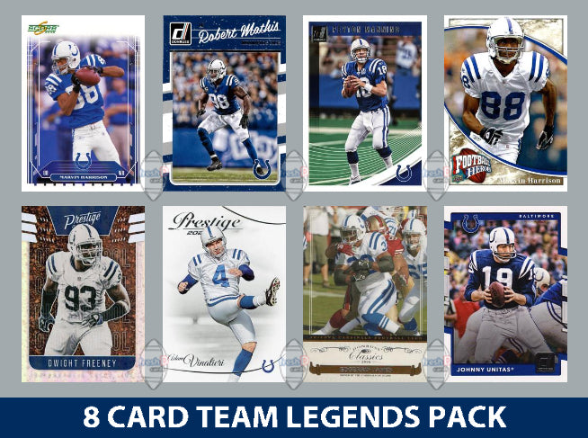 Indianapolis Colts 8 Card Legends Pack Donruss Topps Panini