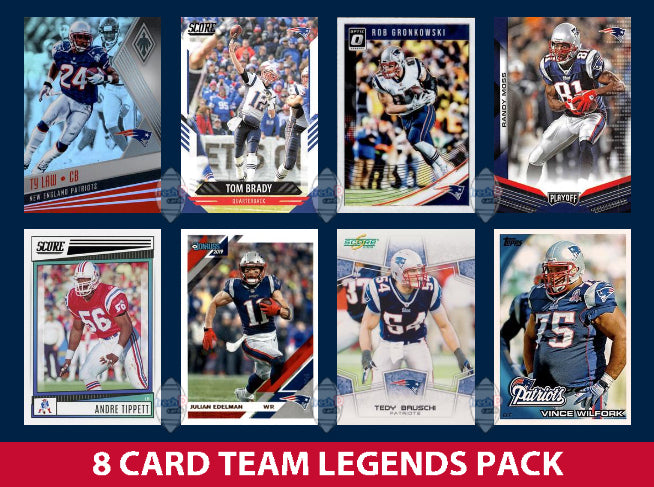 New England Patriots 8 Card Legends Pack Donruss Topps Panini Tom Brady Gronk