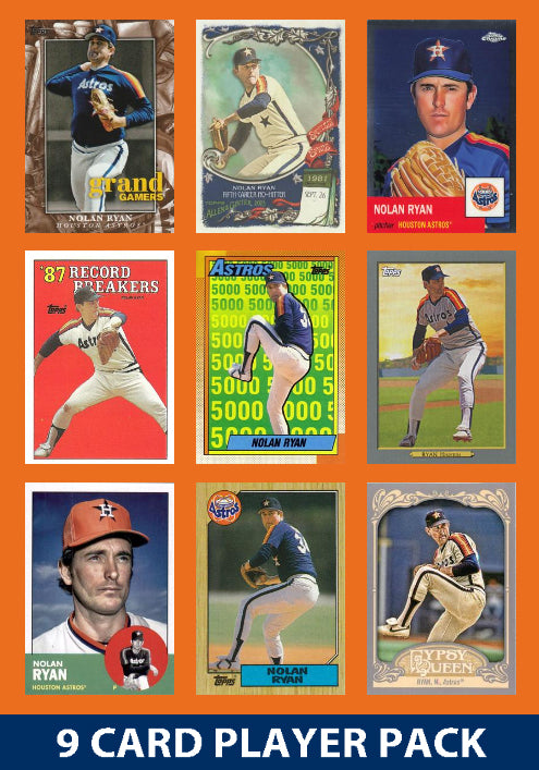 Nolan Ryan Houston Astros 9 Card Legend Pack Topps Bowman